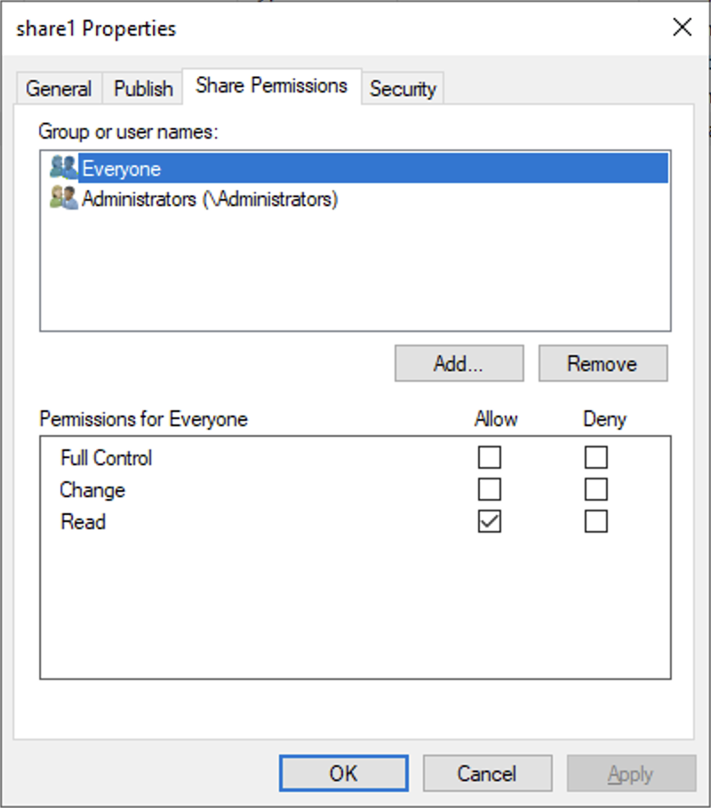 Modifying a Share