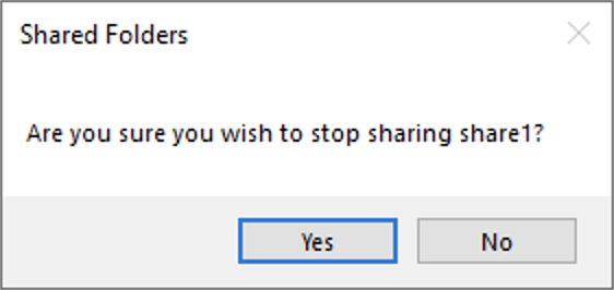 Removing a Share